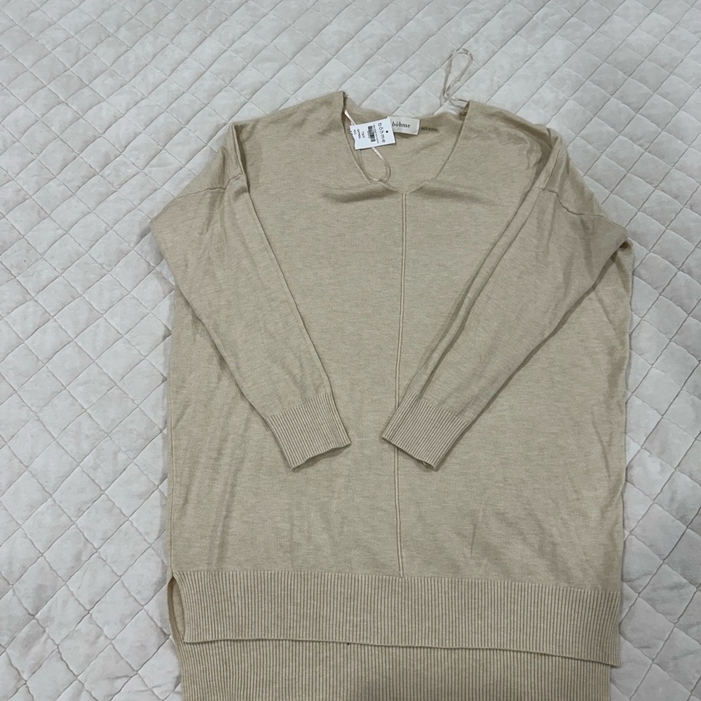 NWT Bohme Women's Beige Sweater